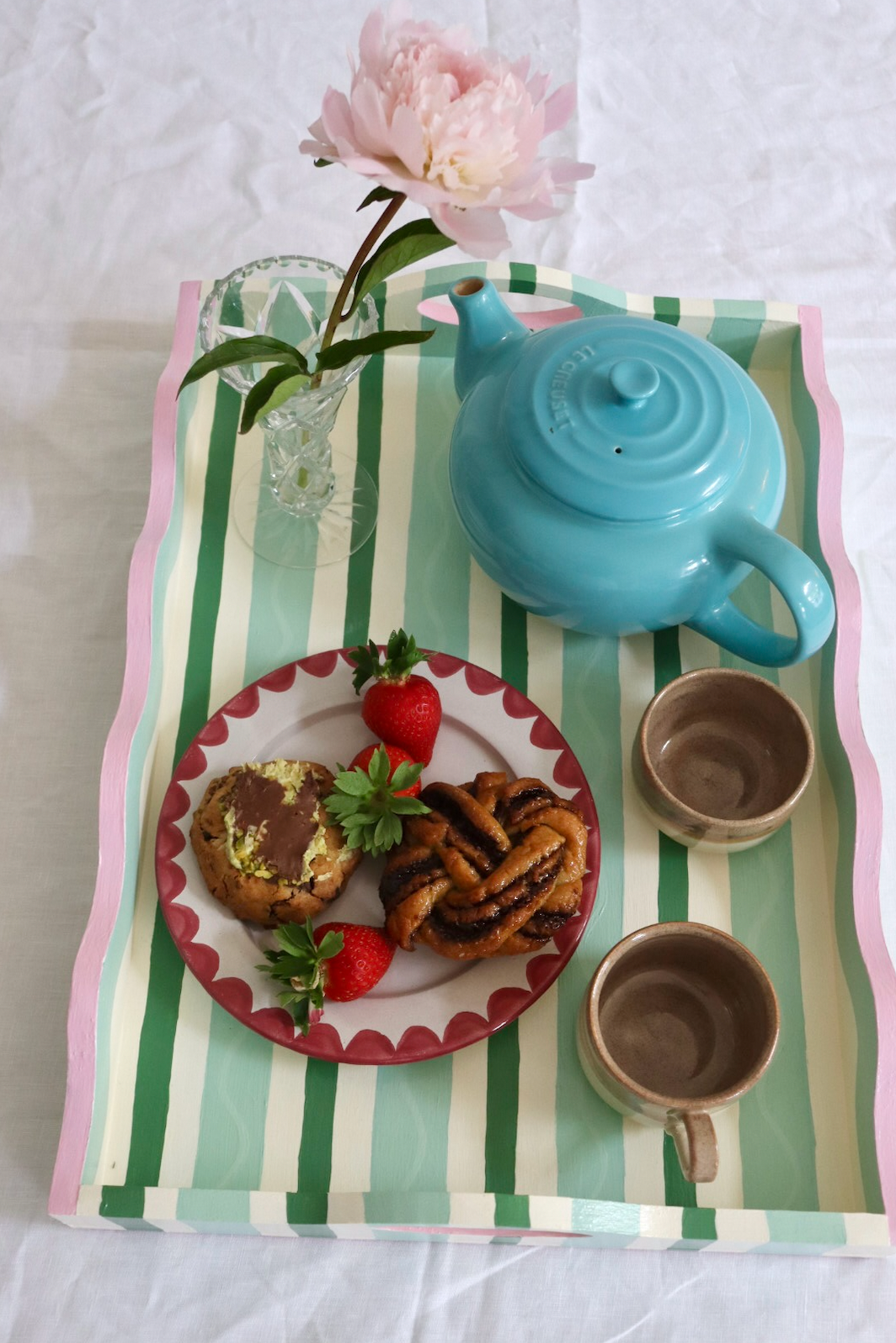 Green Stripe Tray (Wavy XL)
