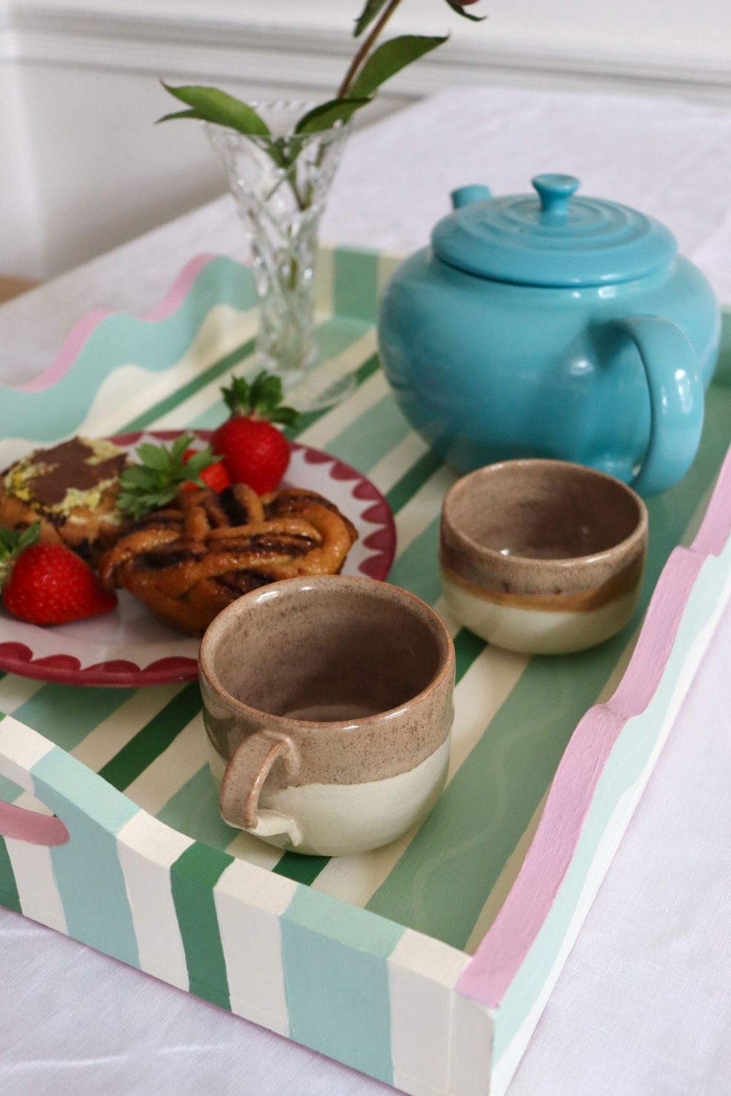 Green Stripe Tray (Wavy XL)