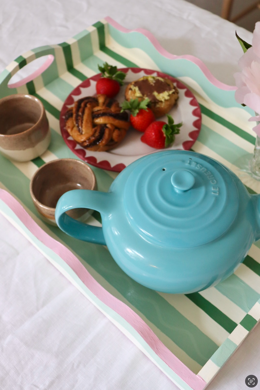 Green Stripe Tray (Wavy XL)