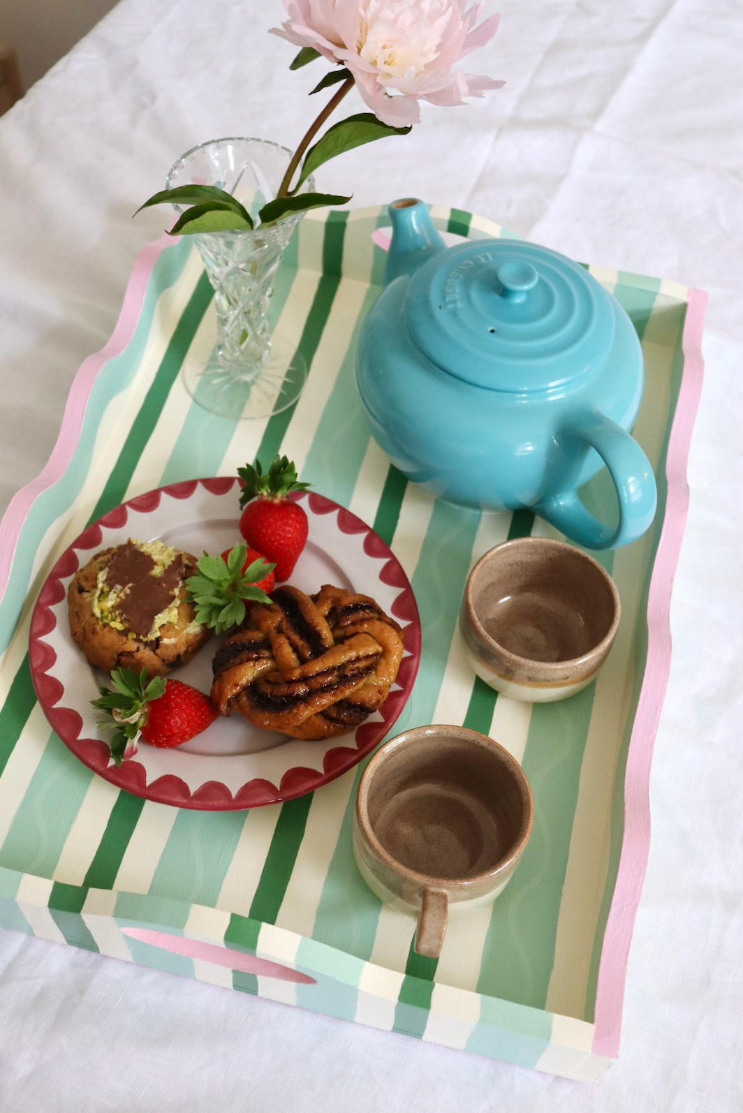 Green Stripe Tray (Wavy XL)