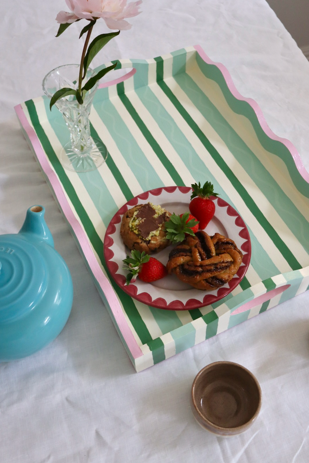 Green Stripe Tray (Wavy XL)
